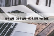 清华篮球（清华篮球特招生需要什么条件）