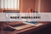 杨猛篮球（杨猛的老公会武术）